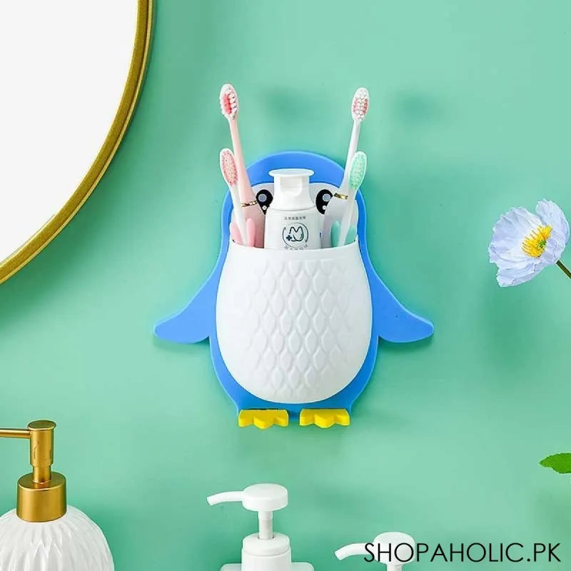 wall mounted penguin toothbrush storage holder image5