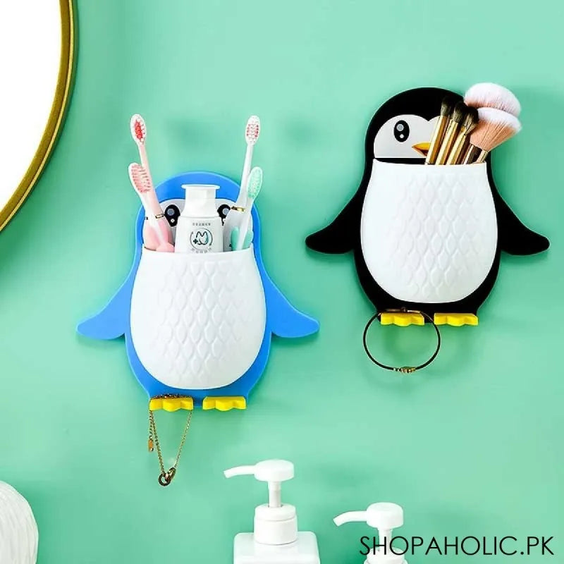 wall mounted penguin toothbrush storage holder image7