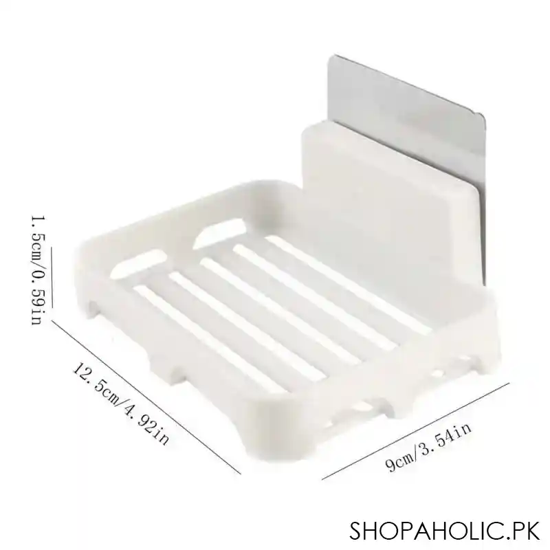 wall mounted self adhesive plastic soap holder image2