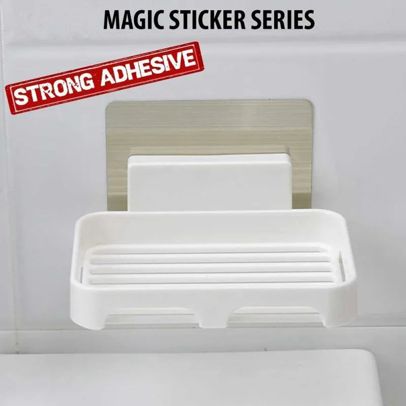 wall mounted self adhesive plastic soap holder image4