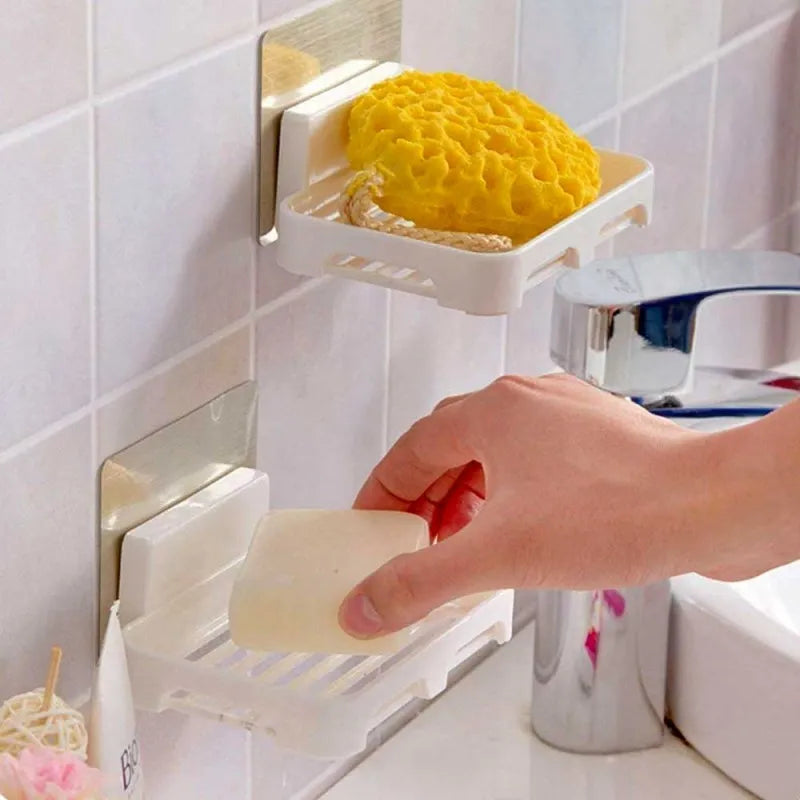 wall mounted self adhesive plastic soap holder image6