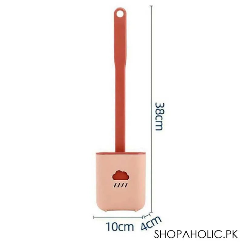 wall mounted silicone toilet brush with quick drying holder image2