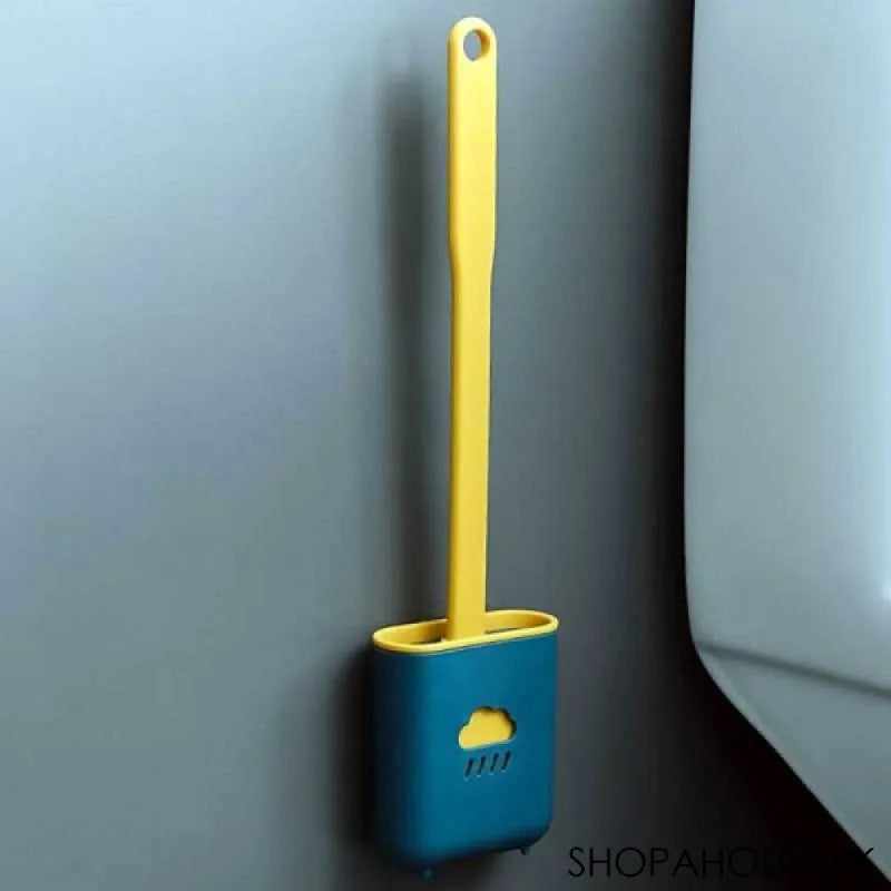 wall mounted silicone toilet brush with quick drying holder image5