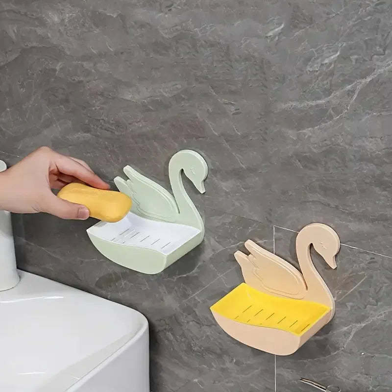 wall mounted swan shape soap box image3