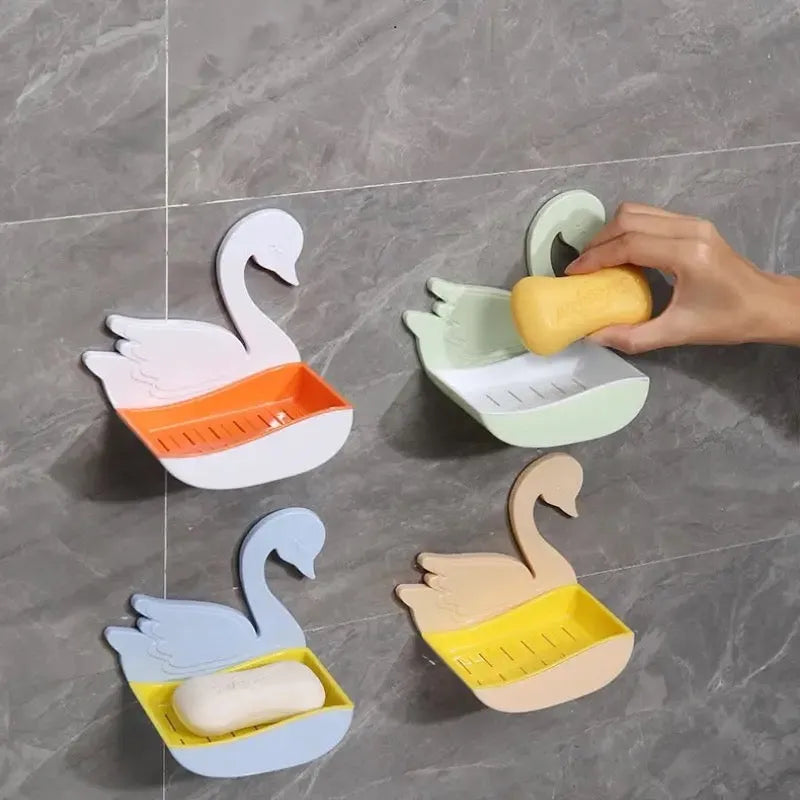 wall mounted swan shape soap box image4