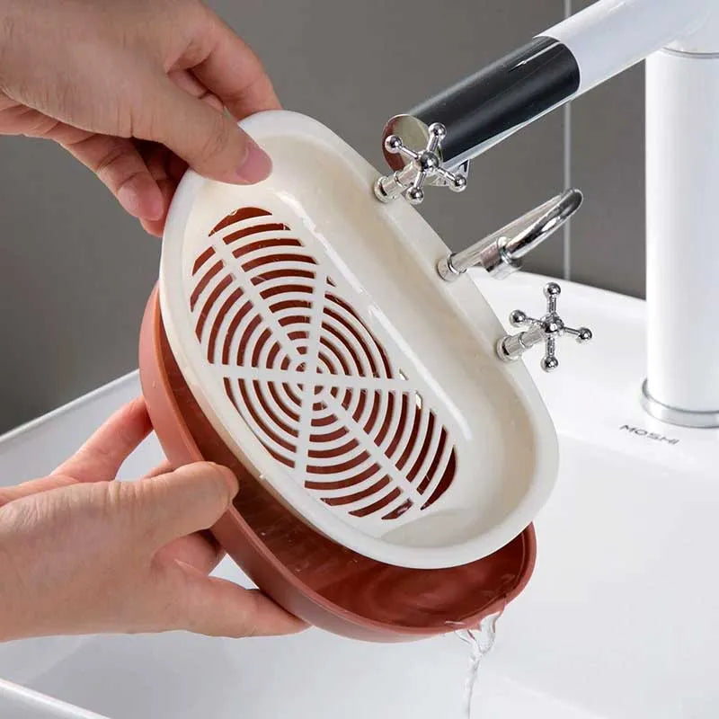 wall mounted vanity sink shape soap holder image3