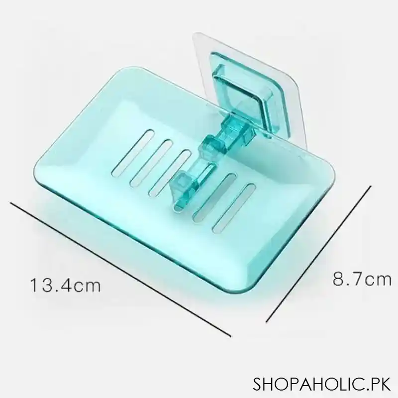 wall sticking acrylic soap dish plate tray holder image2