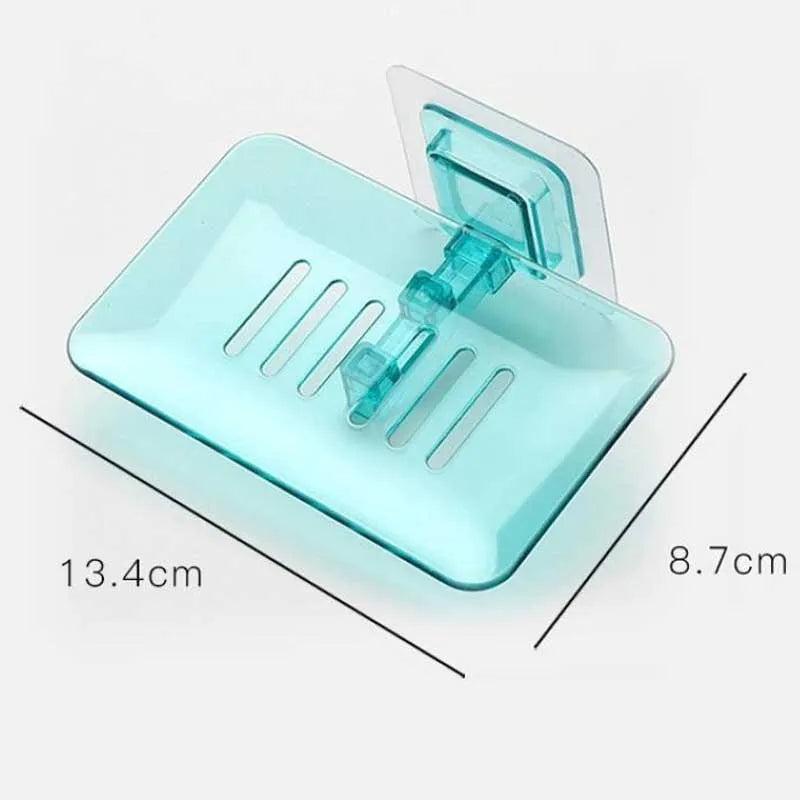 wall sticking acrylic soap dish plate tray holder image2