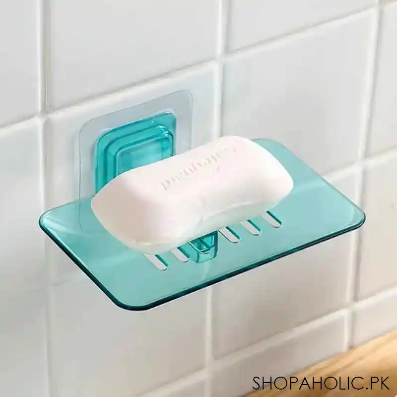 wall sticking acrylic soap dish plate tray holder image6