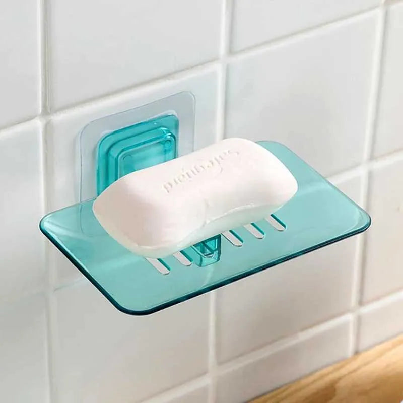 wall sticking acrylic soap dish plate tray holder image6