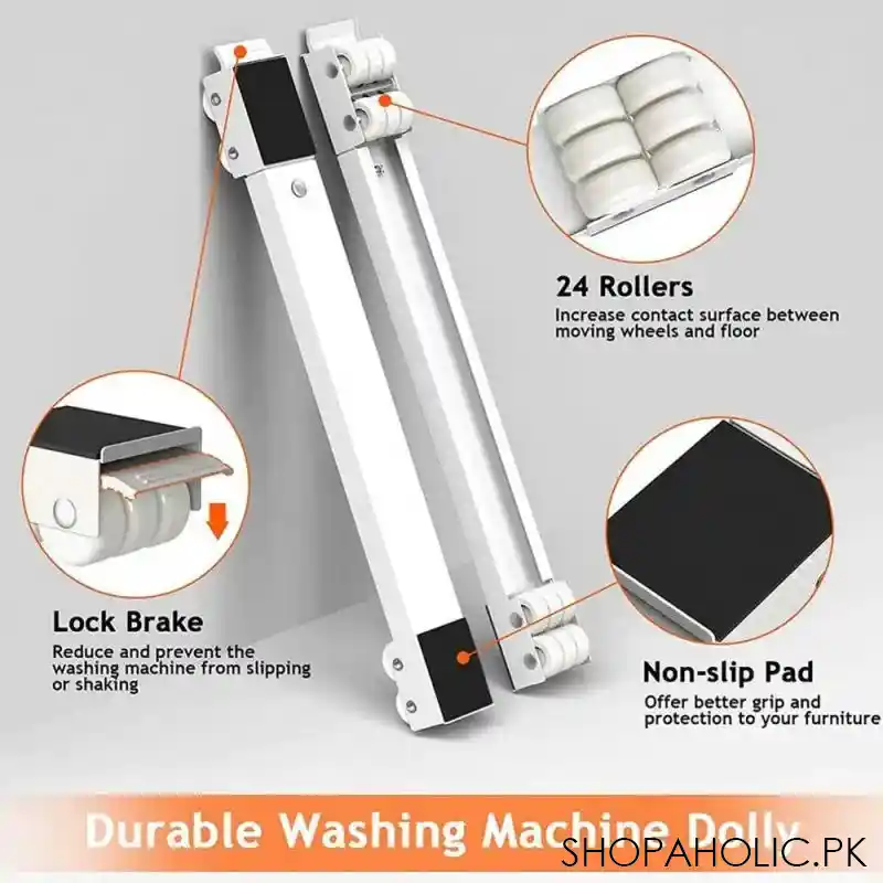 washing machine refrigerator base adjustable telescopic dolly moving stand image3