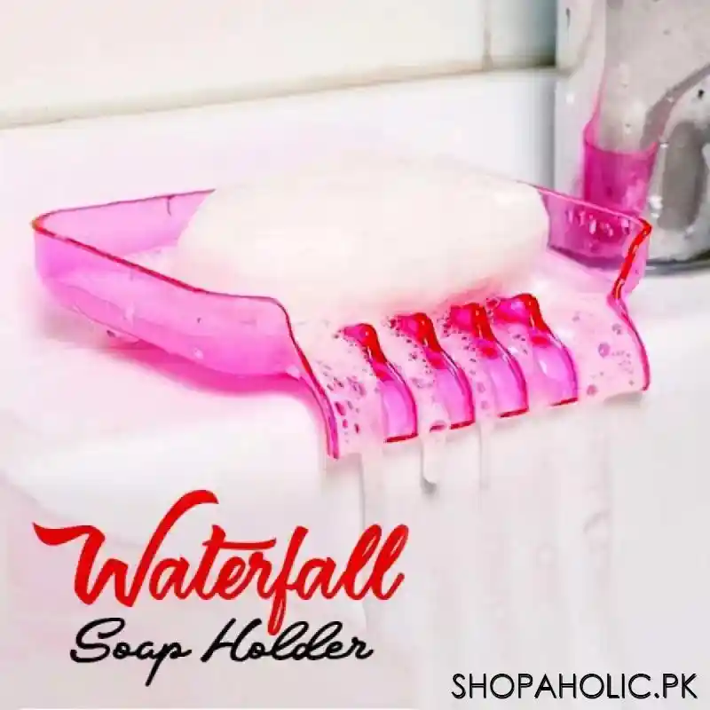 waterfall soap holder tray with two sucker main image