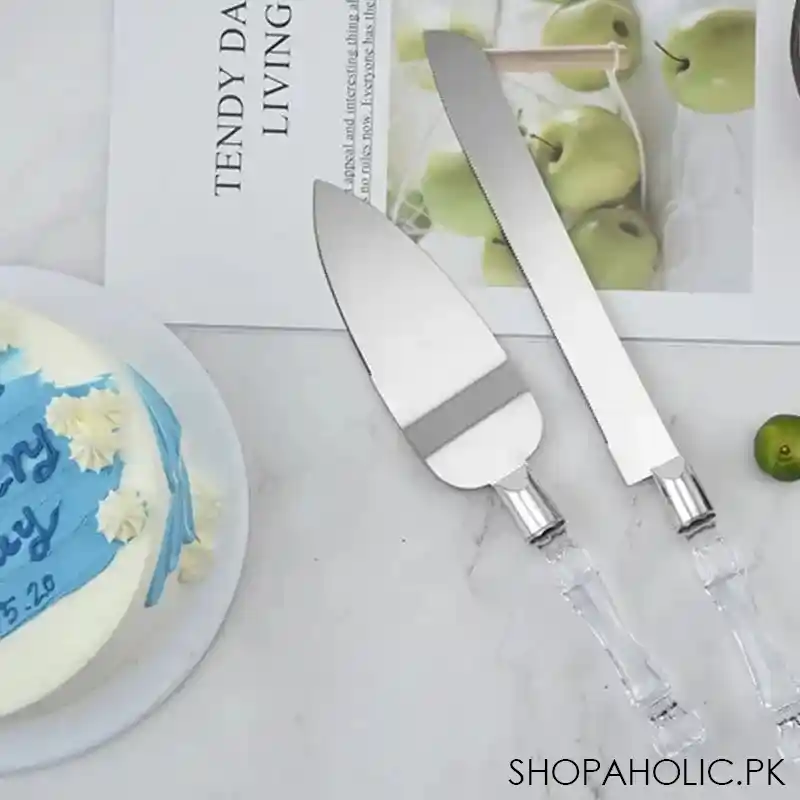 wedding cake knife with server image2