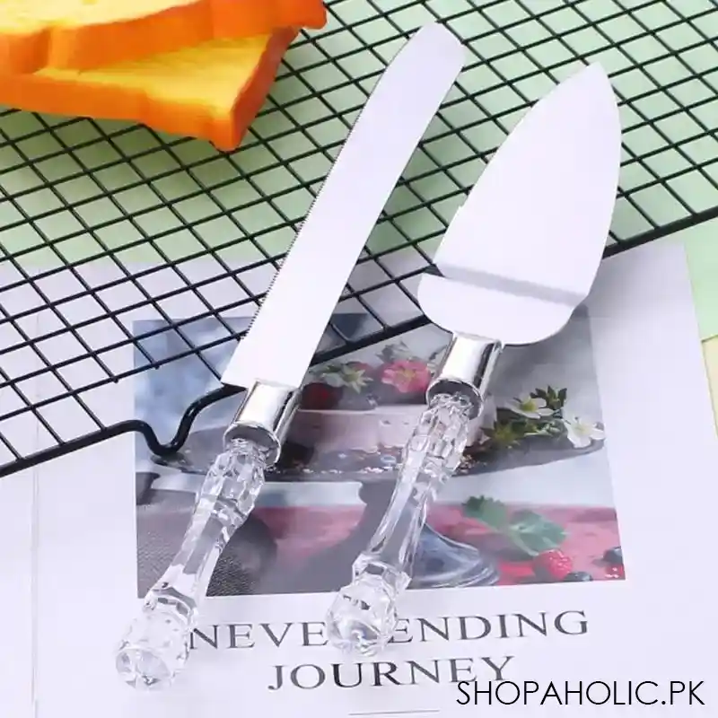 wedding cake knife with server image3