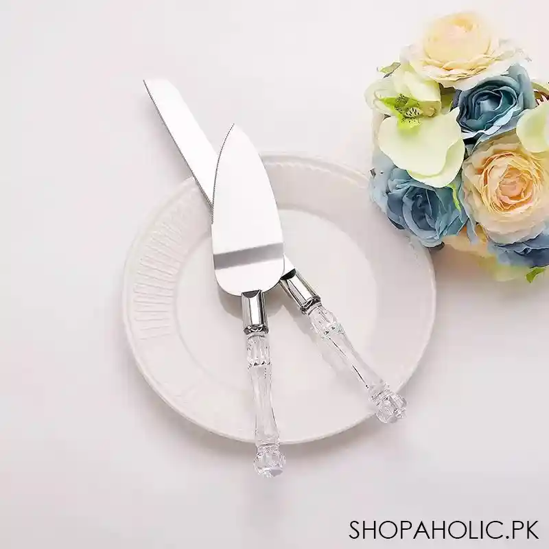 wedding cake knife with server image4