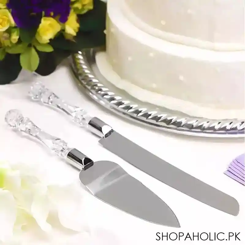 wedding cake knife with server image5