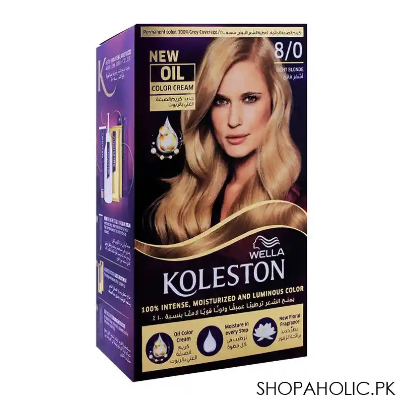 Wella Koleston Color Cream Kit, 8/0 Light Blonde - Main Image