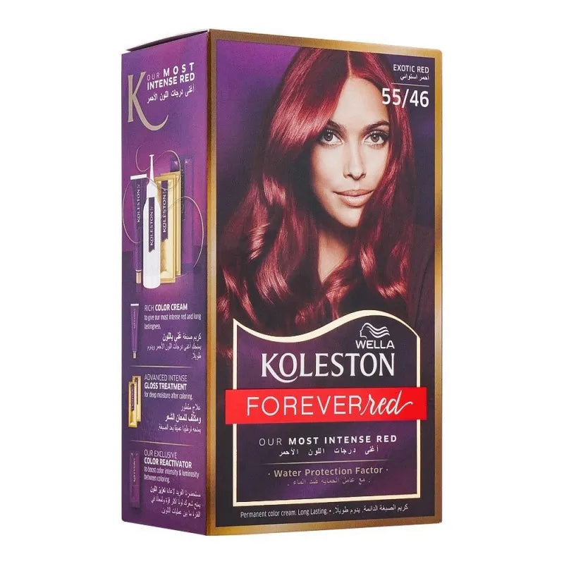 wella koleston forever red color cream kit, 55/46, exotic red main image