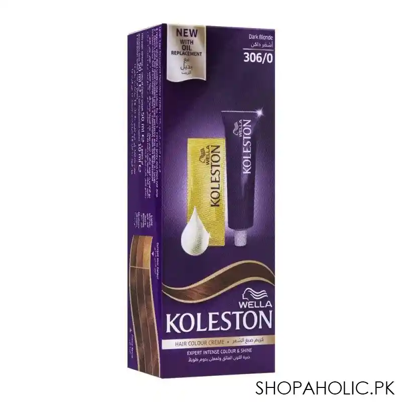 wella koleston hair color creme, 306/0, dark blonde main image