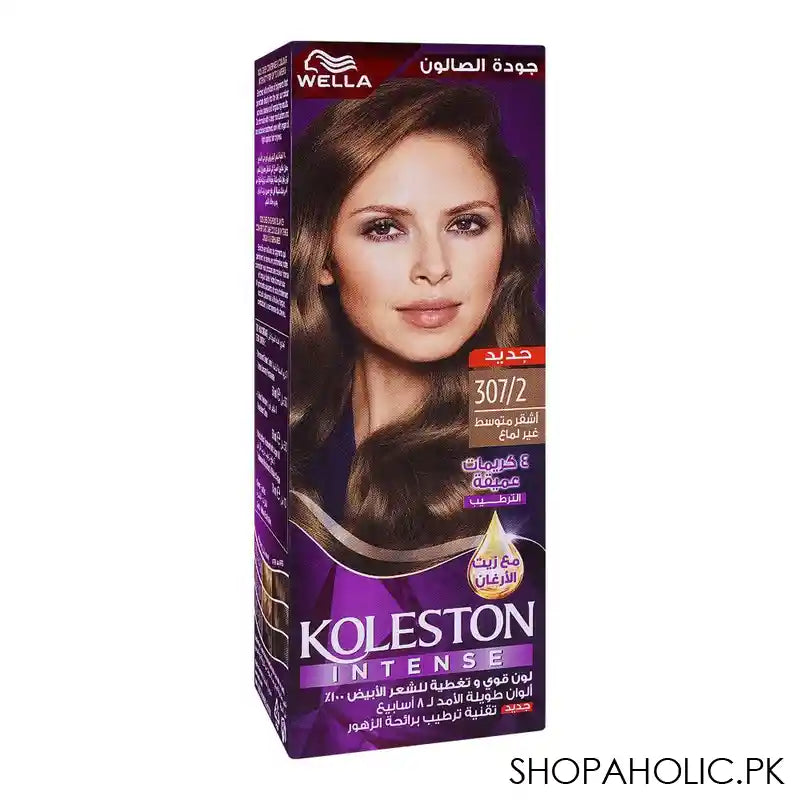 Wella Koleston Hair Color Creme, 307/2, Matte Medium Blonde - Main Image