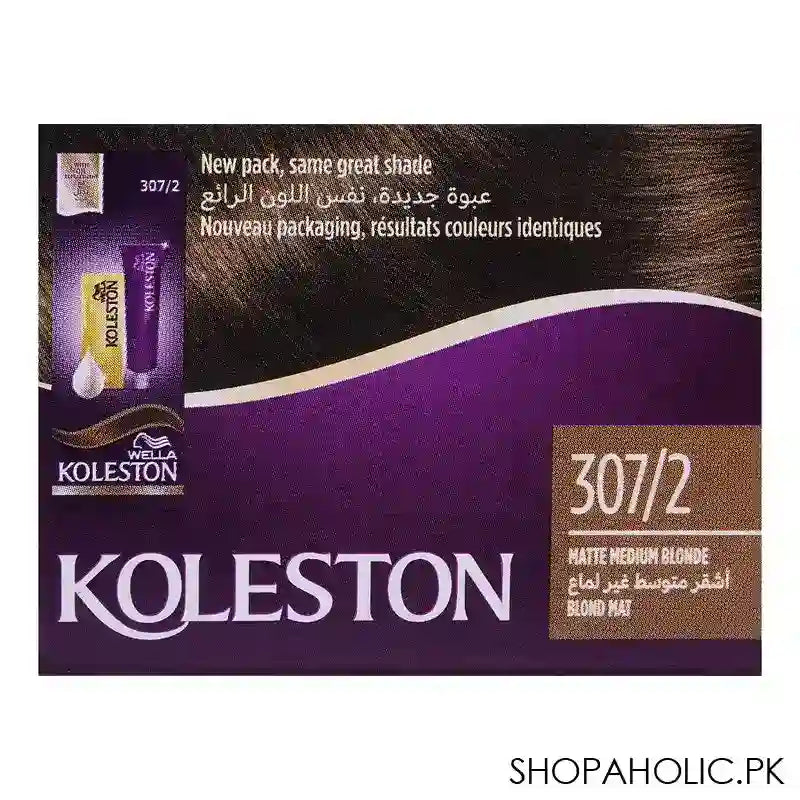 Wella Koleston Hair Color Creme, 307/2, Matte Medium Blonde - Image 3