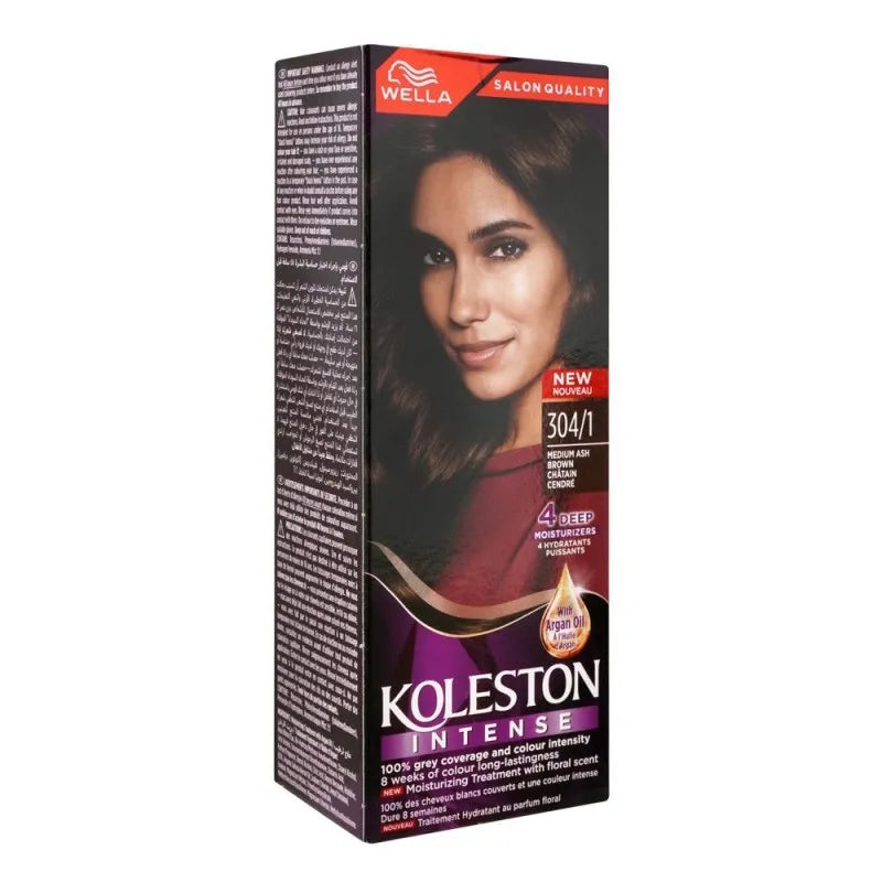 wella koleston intense hair colour, 304/1, medium ash brown image2