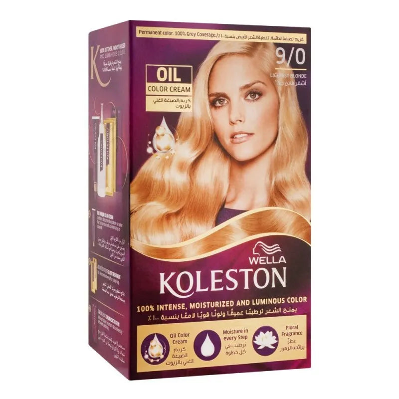 wella koleston oil color cream kit, 9/0, lightest blonde main image