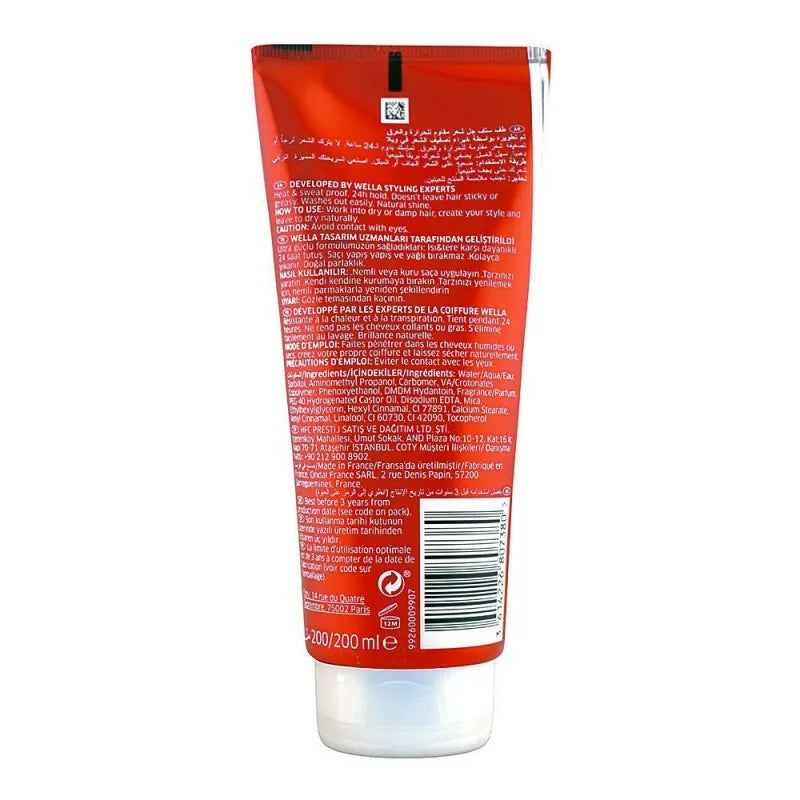 wella new wave tuff stuff heat & sweat proof ultra strong 24h hold gel 200ml image2