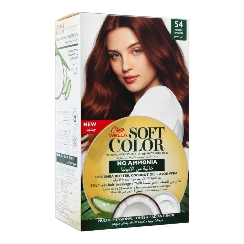 wella soft color no ammonia hair color, 54 redish brown main image