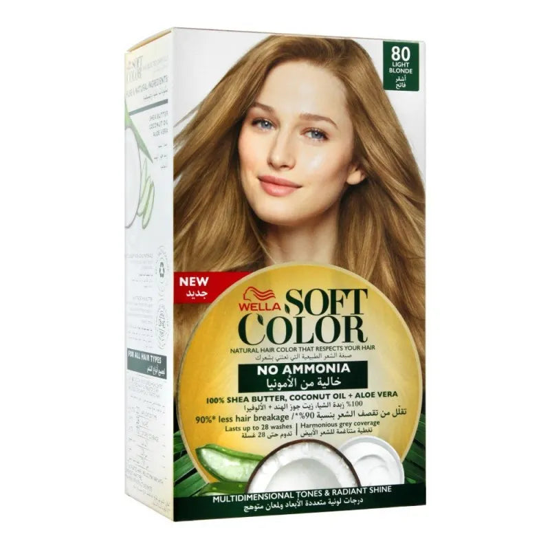 wella soft color no ammonia hair color, 80 light blonde main image