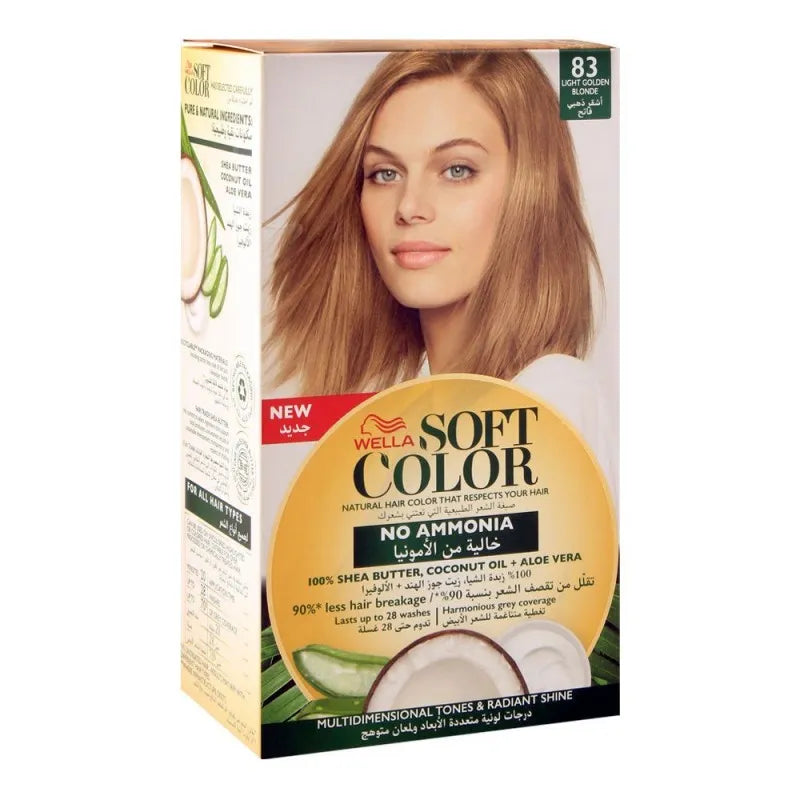 wella soft color no ammonia hair color, 83 light golden blonde main image