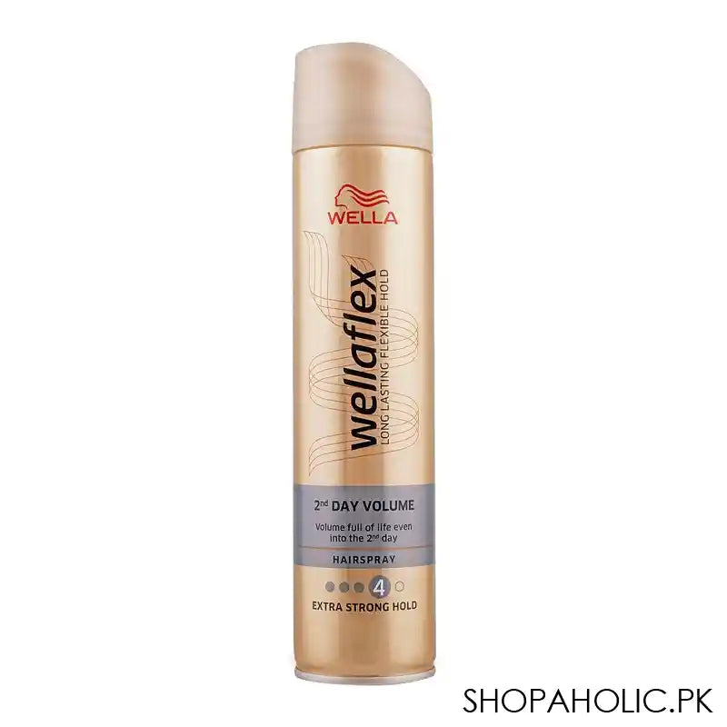 Wella Wellaflex 2nd Day Volume 4 Hair Spray, Extra Strong Hold, 250ml - Main Image