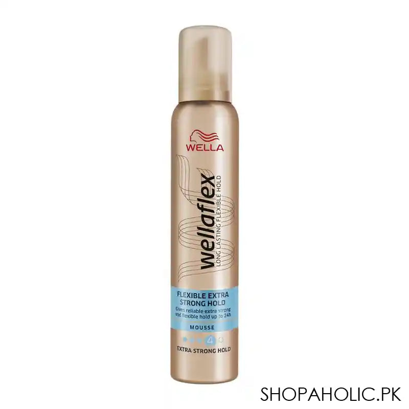 Wella Wellaflex Flexible Extra Strong Hold 4 Hair Mousse, 200ml - Main Image