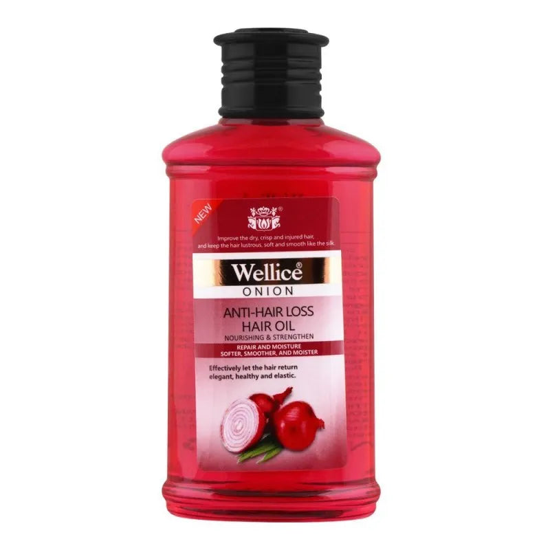 wellice onion anti hair loss hair oil, nourishing & strengthens, 150ml main image