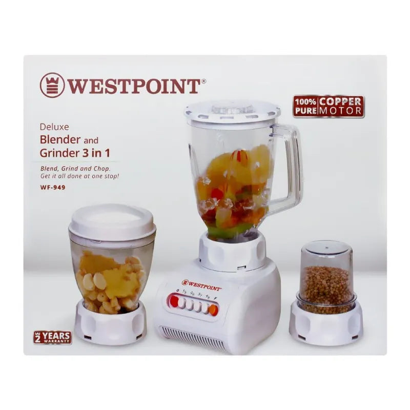 west point 3 in 1 blender, grinder & chopper, 350w, wf 949 image3