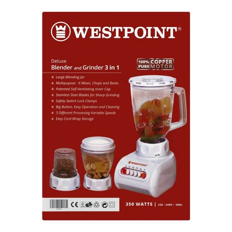 west point 3 in 1 blender, grinder & chopper, 350w, wf 949 image4