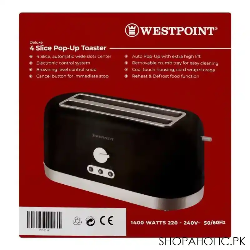 west point 4 slice pop up toaster, wf 2528 image4