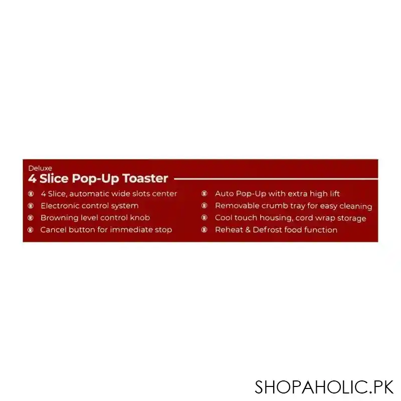 west point 4 slice pop up toaster, wf 2528 image5