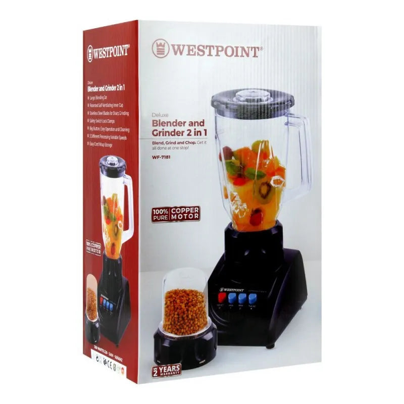 west point deluxe 2 in 1 grinder & blender, 350w, wf 7181 image2