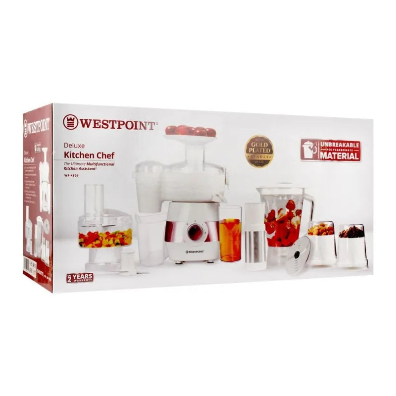 west point deluxe 5 in 1 kitchen chef food processor, wf 4806 image2