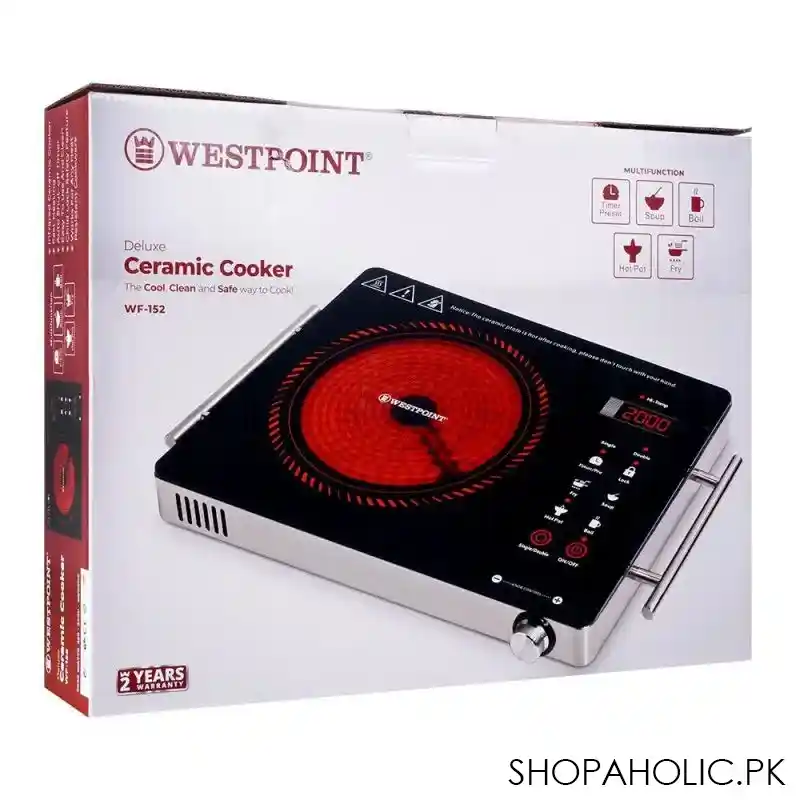 west point deluxe ceramic cooker, 2000w, wf 152 main image