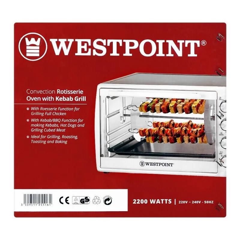 west point deluxe convection rotisserie oven with kabab grill, wf 6300rkc image3