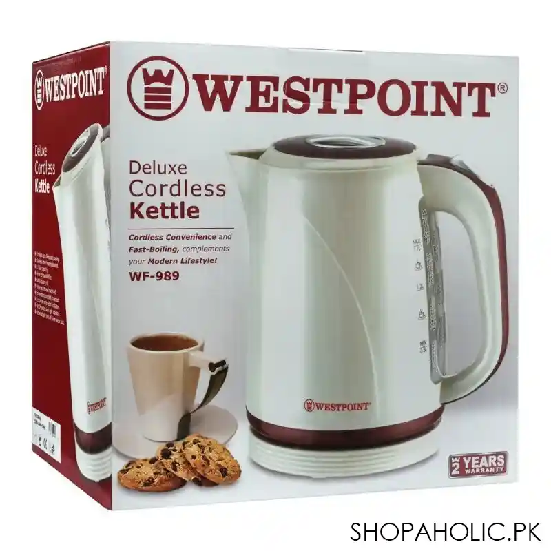 west point deluxe cordless kettle, 1.7l, 1850w, wf 989 image2