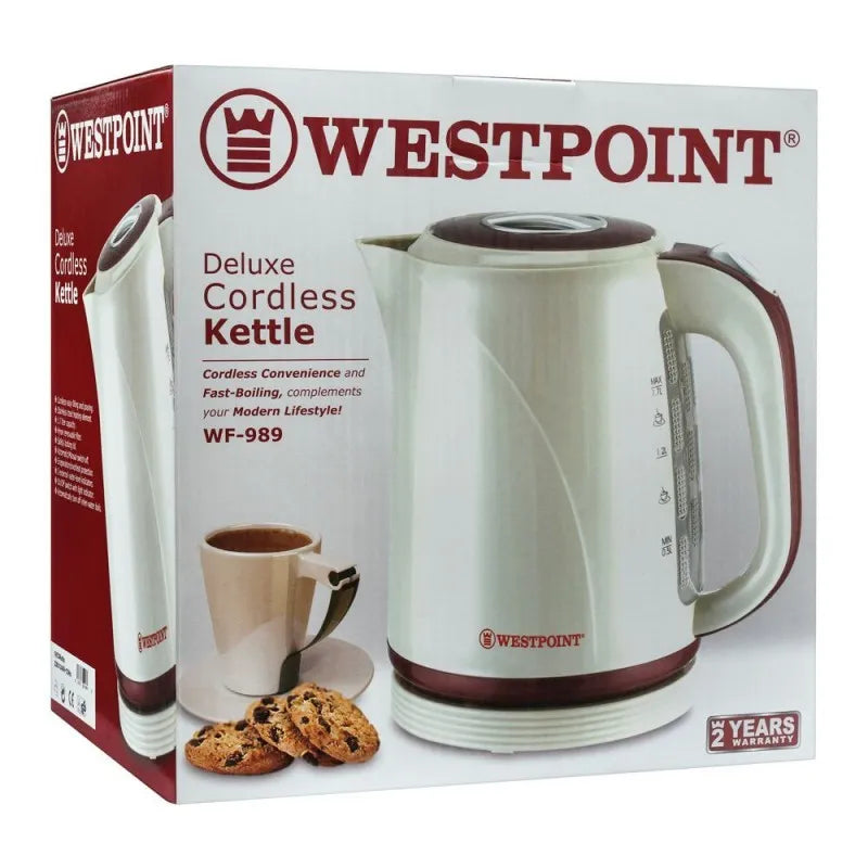 west point deluxe cordless kettle, 1.7l, 1850w, wf 989 image2