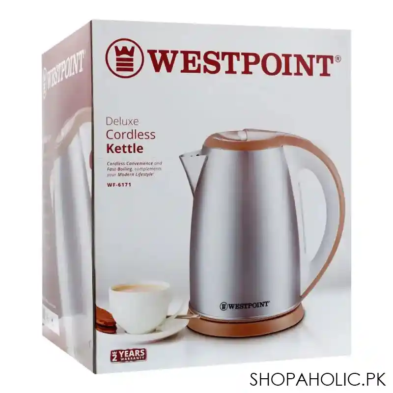 west point deluxe cordless kettle, 1.8l, 1850w, wf 6171 image2