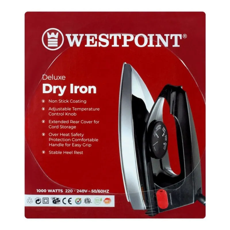 west point deluxe dry iron, 1000w, wf 672 image3