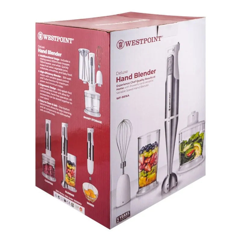 west point deluxe hand blender, 2 speed, 600w, wf 9816 image2