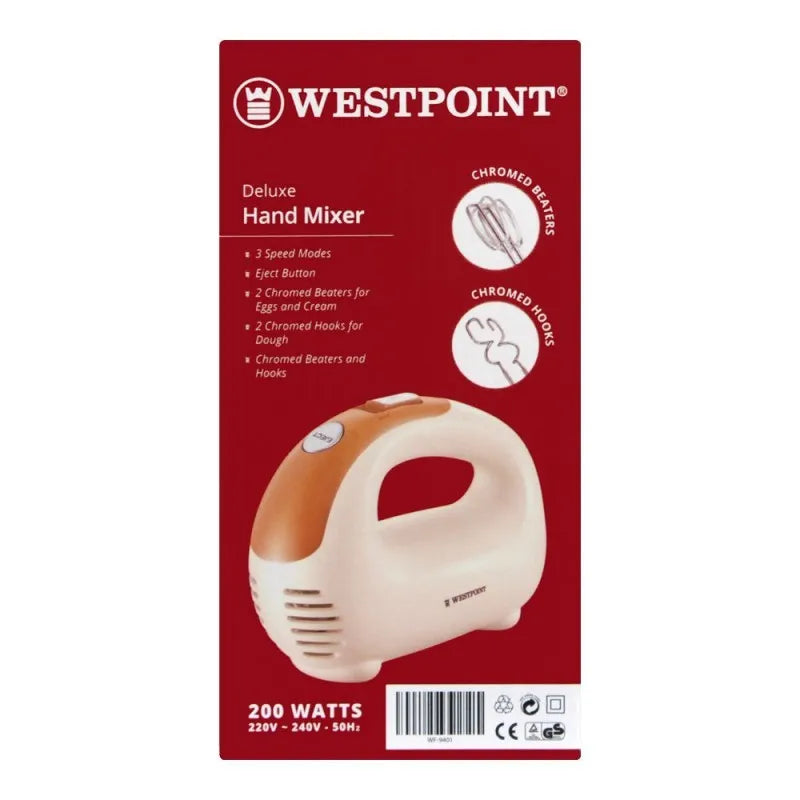 west point deluxe hand mixer, 3 speed, 200w, wf 9401 image4