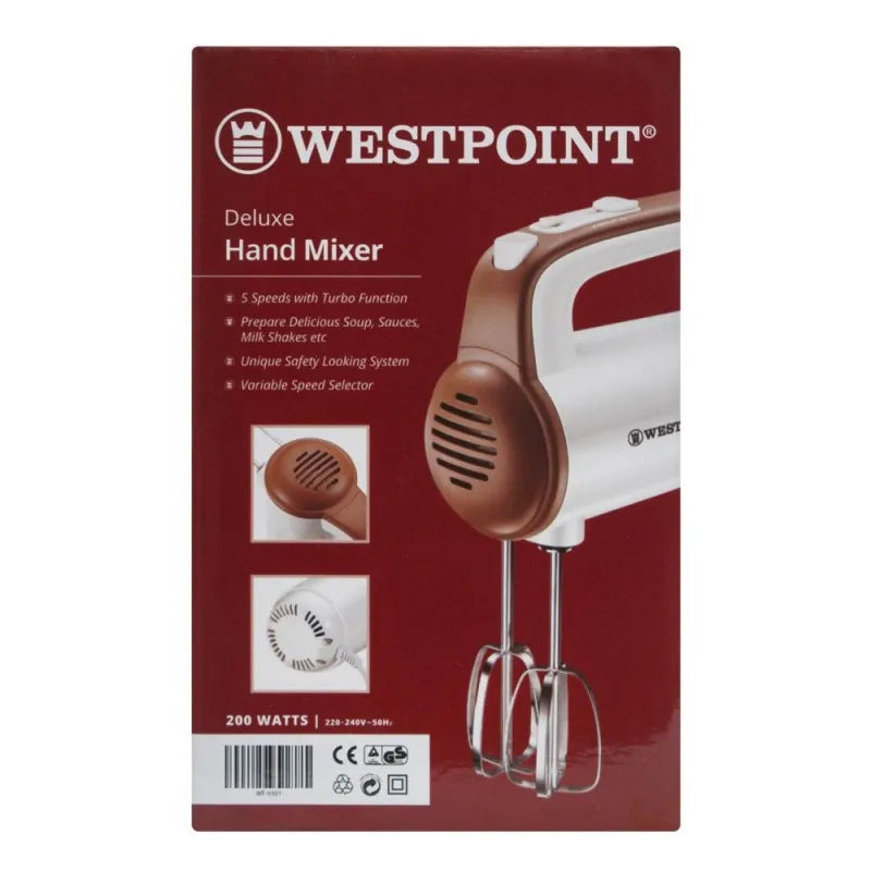 west point deluxe hand mixer, 5 speed, 200w, wf 9301 image3