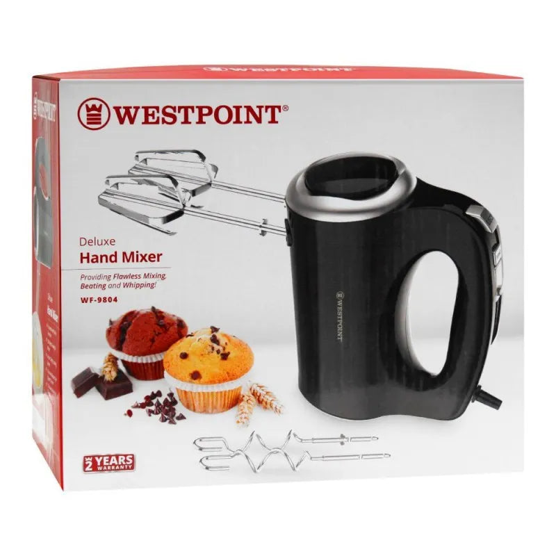 west point deluxe hand mixer, 5 speed, 300w, wf 9804 image2